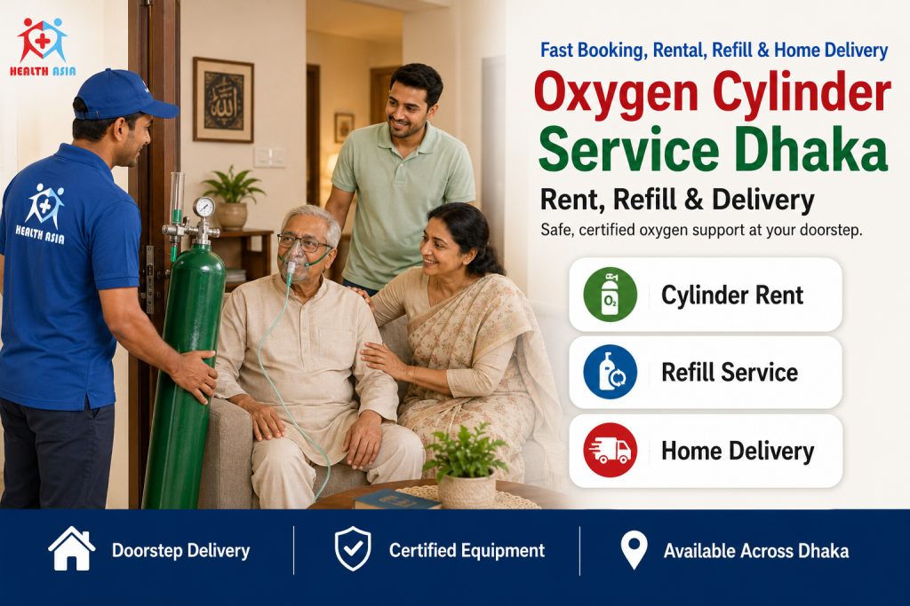 Emergency medical oxygen cylinder service in Dhaka rent, refill, and home delivery