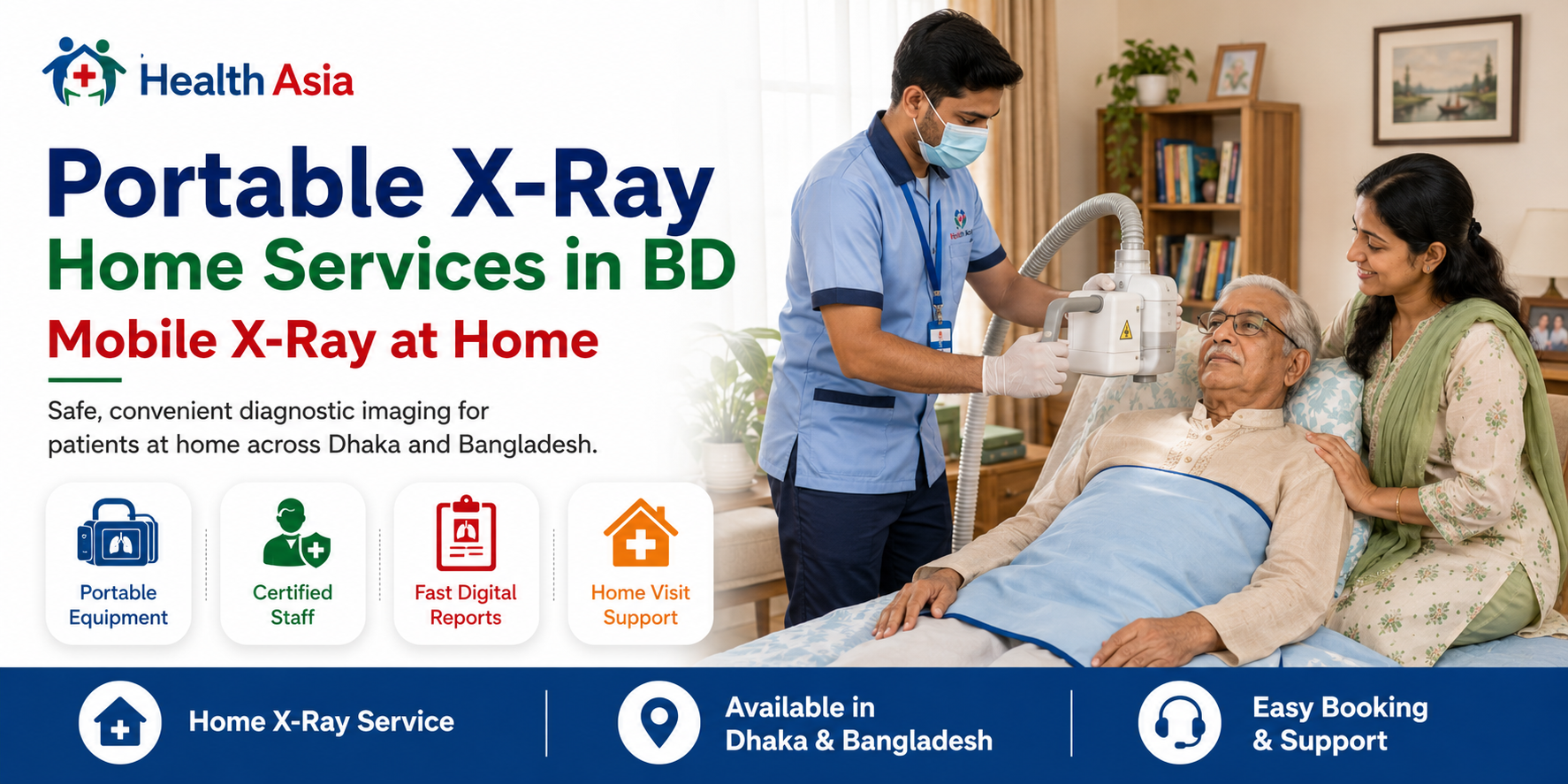 A medical professional providing Portable X-Ray Home Services in BD | Mobile X-Ray at Home